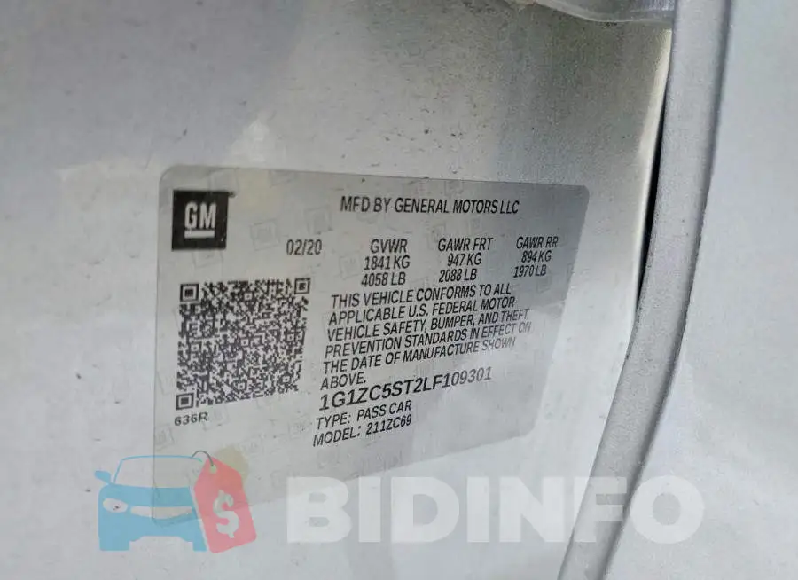 1G1ZC5ST2LF109301 Photo# 12