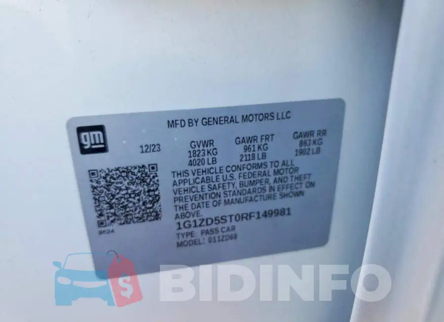 1G1ZD5ST0RF149981 Photo# 12