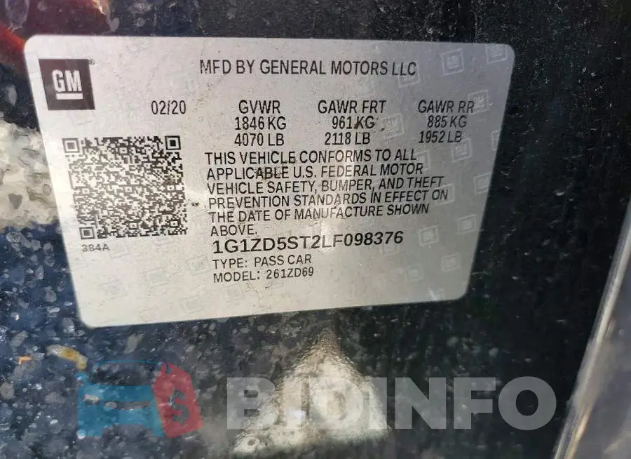 1G1ZD5ST2LF098376 Photo# 12