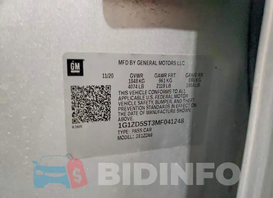 1G1ZD5ST3MF041248 Photo# 12