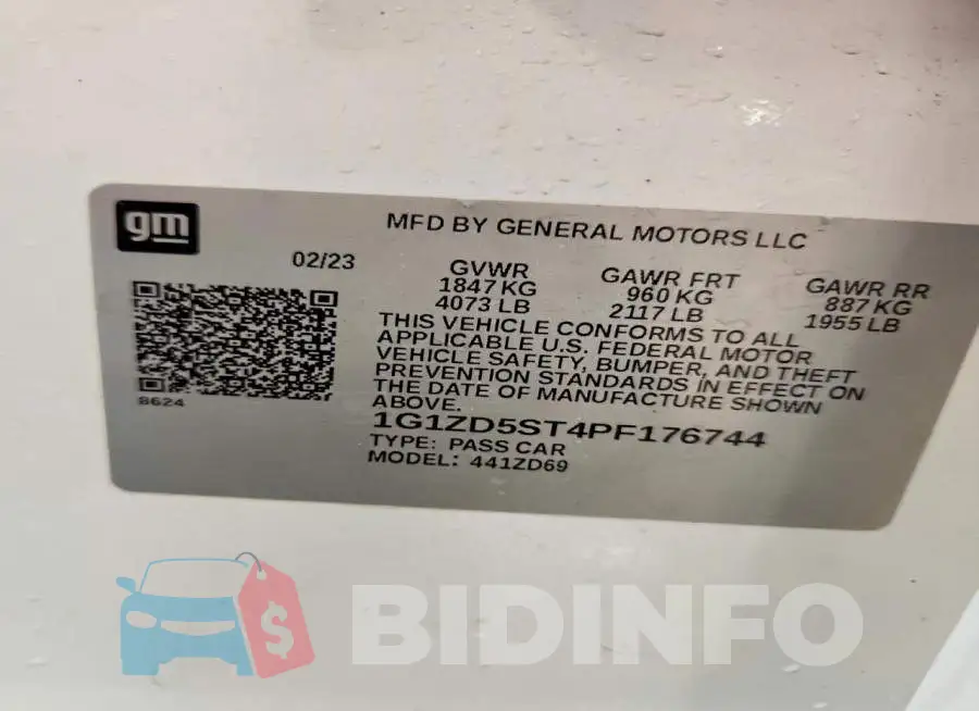 1G1ZD5ST4PF176744 Photo# 12