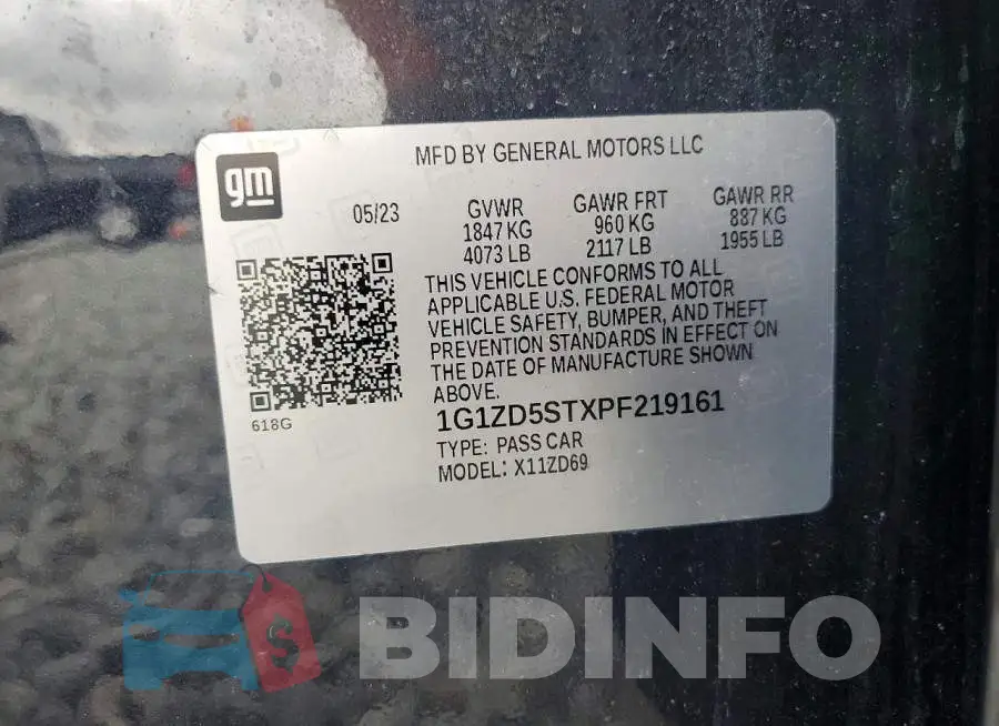 1G1ZD5STXPF219161 Photo# 12