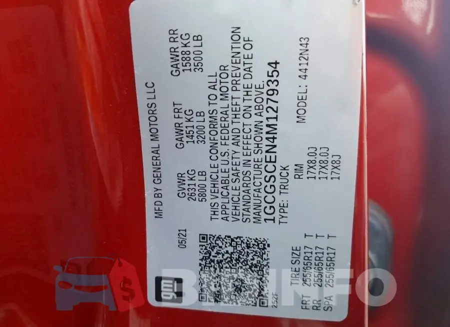 1GCGSCEN4M1279354 Photo# 12