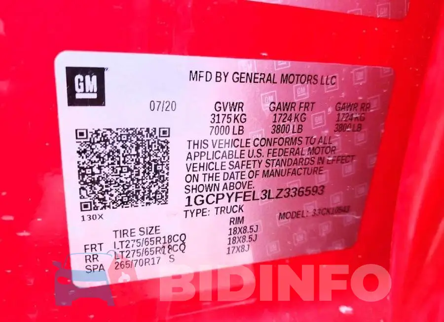 1GCPYFEL3LZ336593 Photo# 11