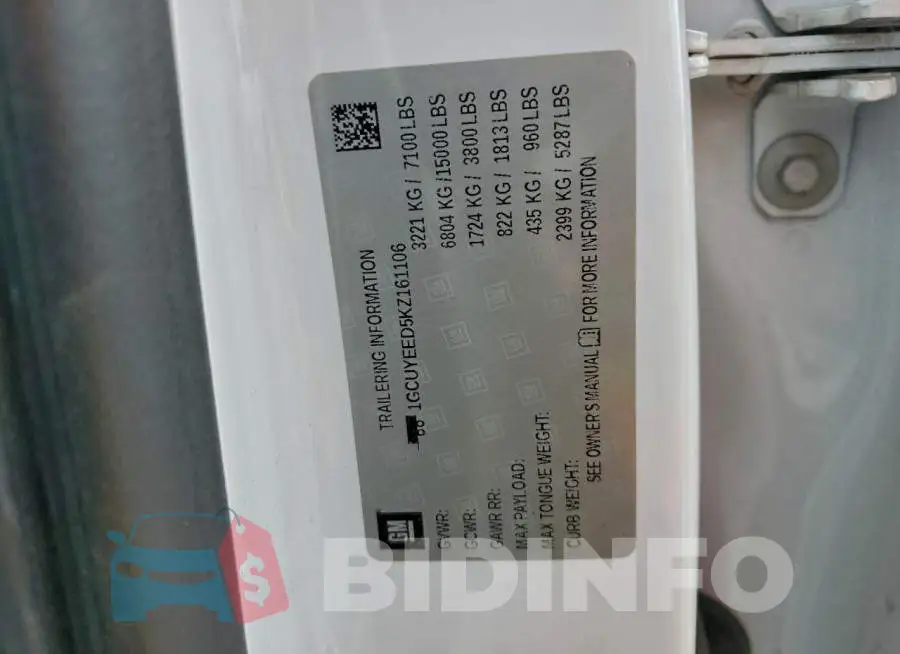 1GCUYEED5KZ161106 Photo# 13