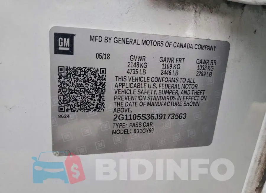2G1105S36J9173563 Photo# 13