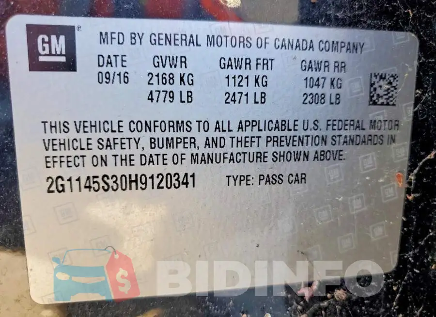2G1145S30H9120341 Photo# 13