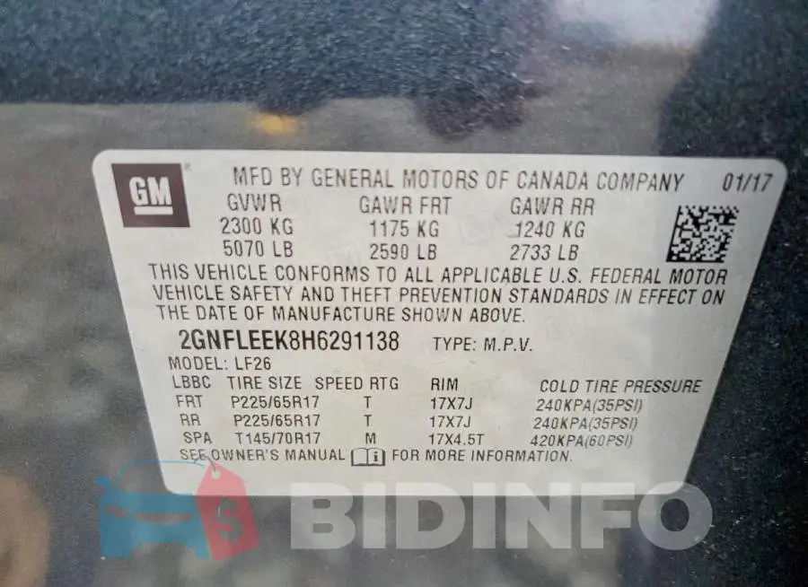2GNFLEEK8H6291138 Photo# 13