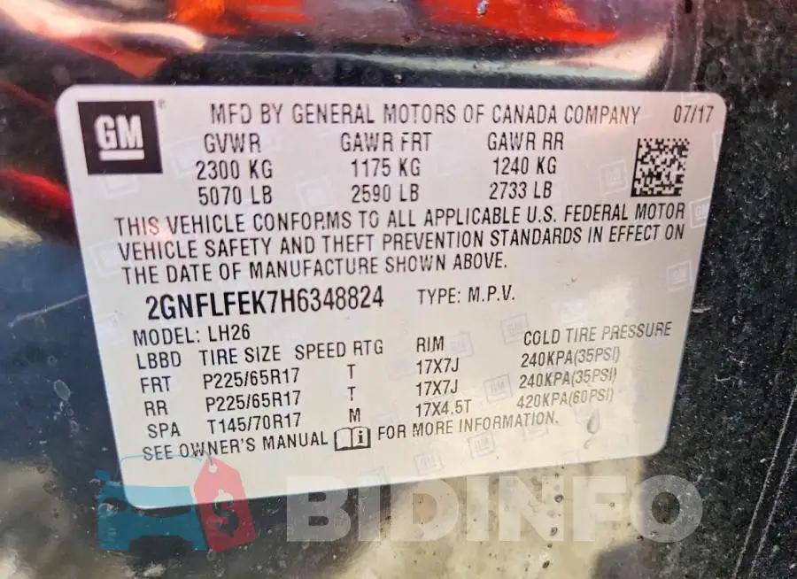 2GNFLFEK7H6348824 Photo# 13