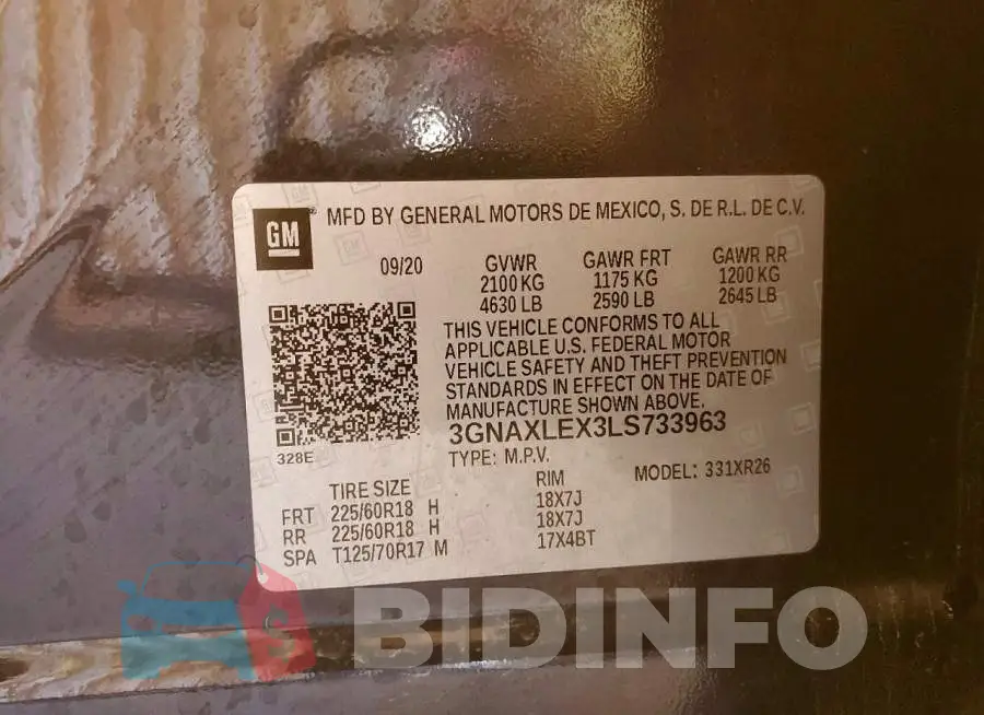 3GNAXLEX3LS733963 Photo# 14