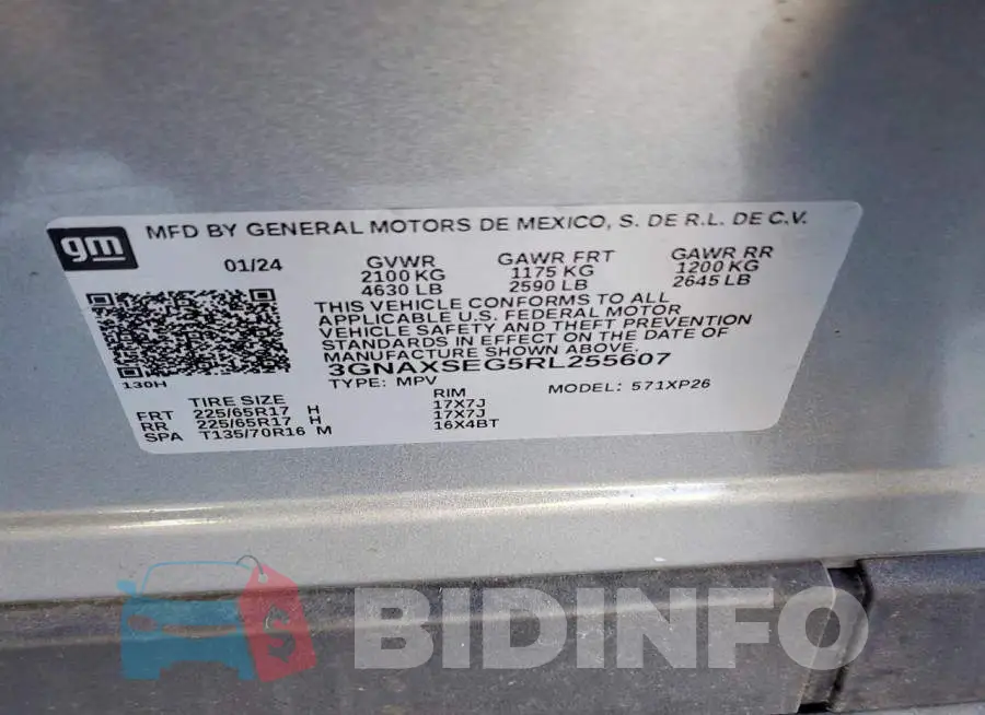 3GNAXSEG5RL255607 Photo# 13