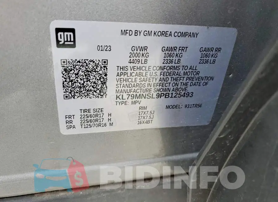 KL79MNSL9PB125493 Photo# 13