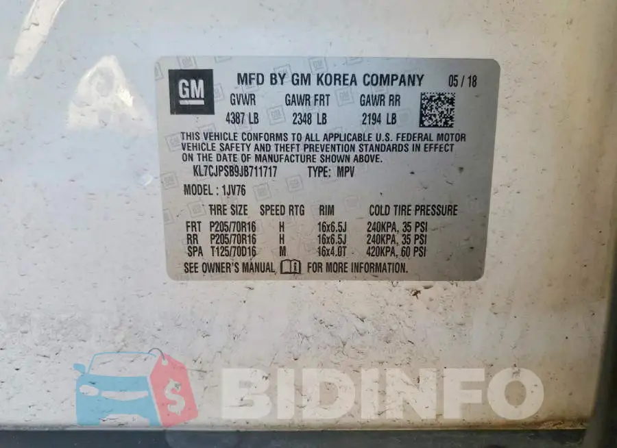 KL7CJPSB9JB711717 Photo# 12
