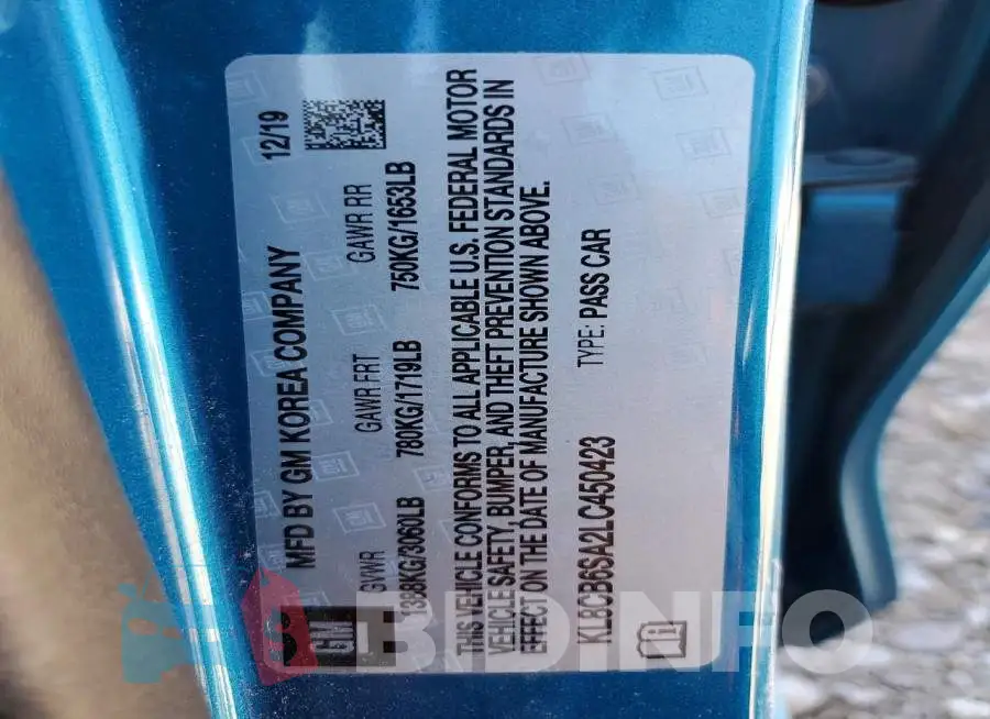 KL8CB6SA2LC450423 Photo# 13