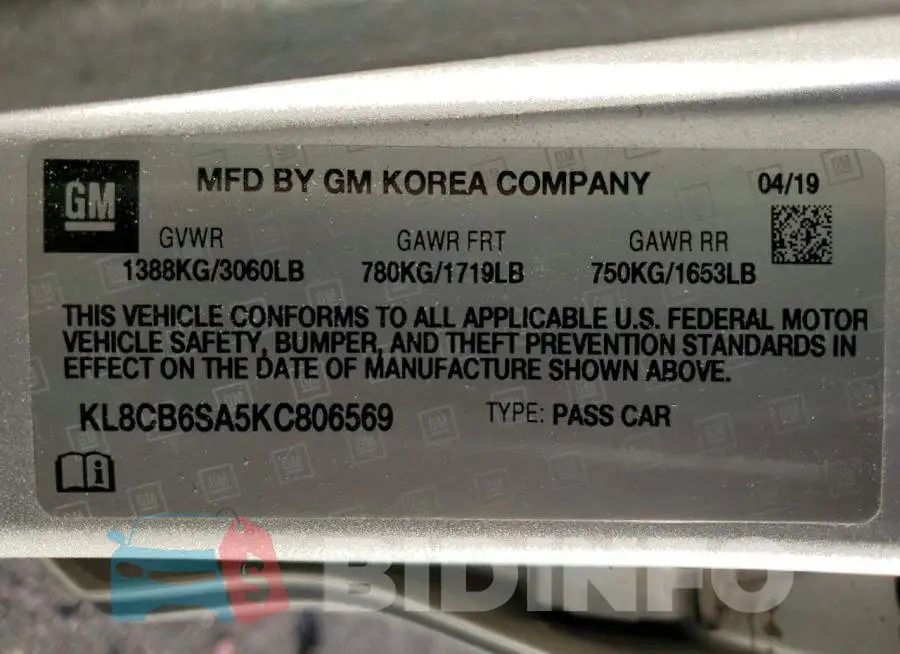 KL8CB6SA5KC806569 Photo# 13