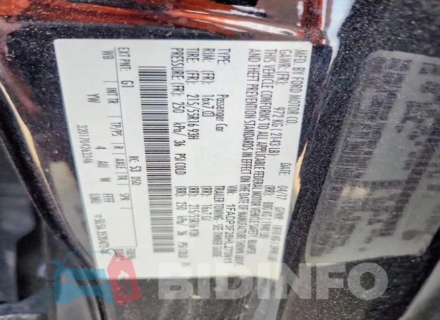 1FADP3F28HL270911 Photo# 13