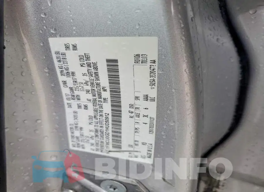 1FMCU0GD1HUD50912 Photo# 13