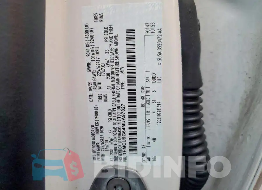 1FMCU9G64MUA97827 Photo# 14