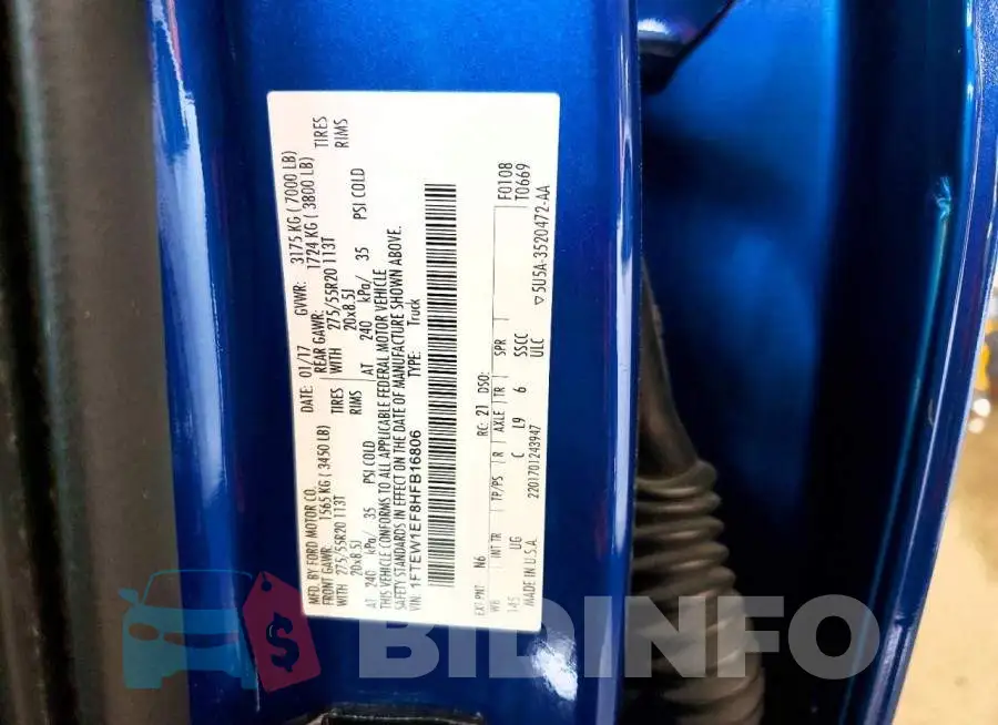 1FTEW1EF8HFB16806 Photo# 12