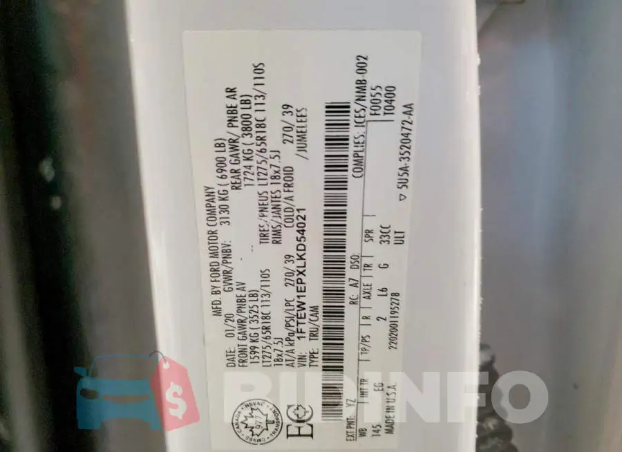 1FTEW1EPXLKD54021 Photo# 13