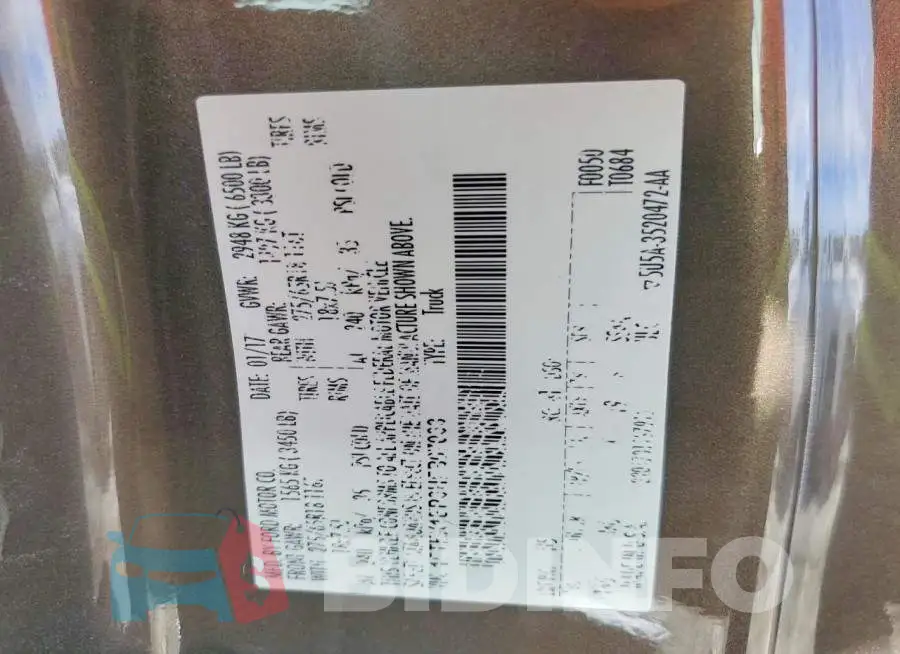 1FTEX1EP3HFB07033 Photo# 12