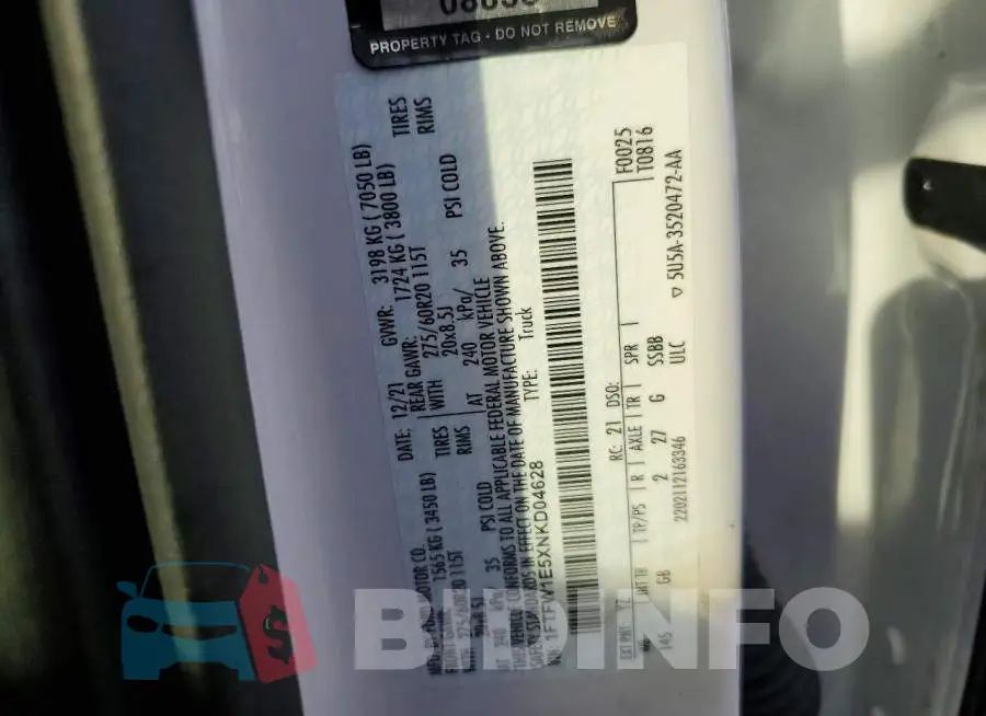 1FTFW1E5XNKD04628 Photo# 12