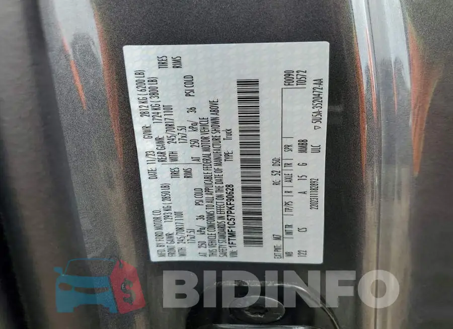1FTMF1C57PKF90628 Photo# 13