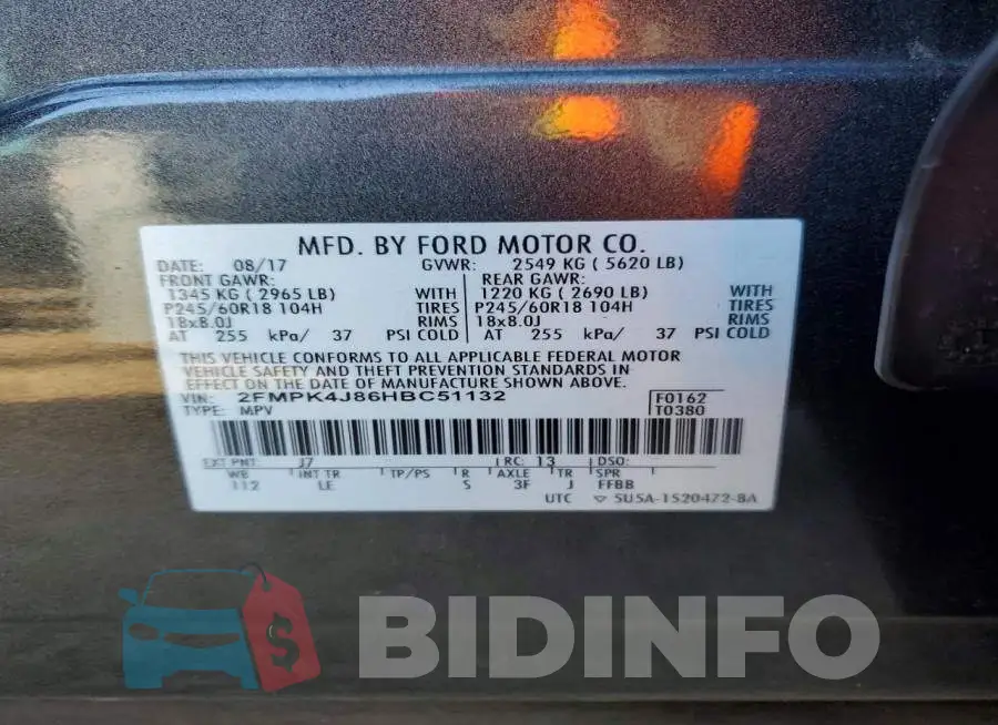 2FMPK4J86HBC51132 Photo# 13