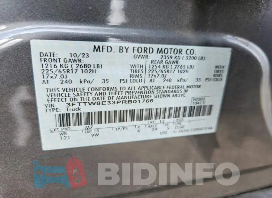 3FTTW8E33PRB01766 Photo# 12