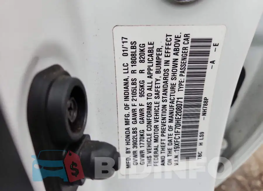 19XFC1F70HE208071 Photo# 13