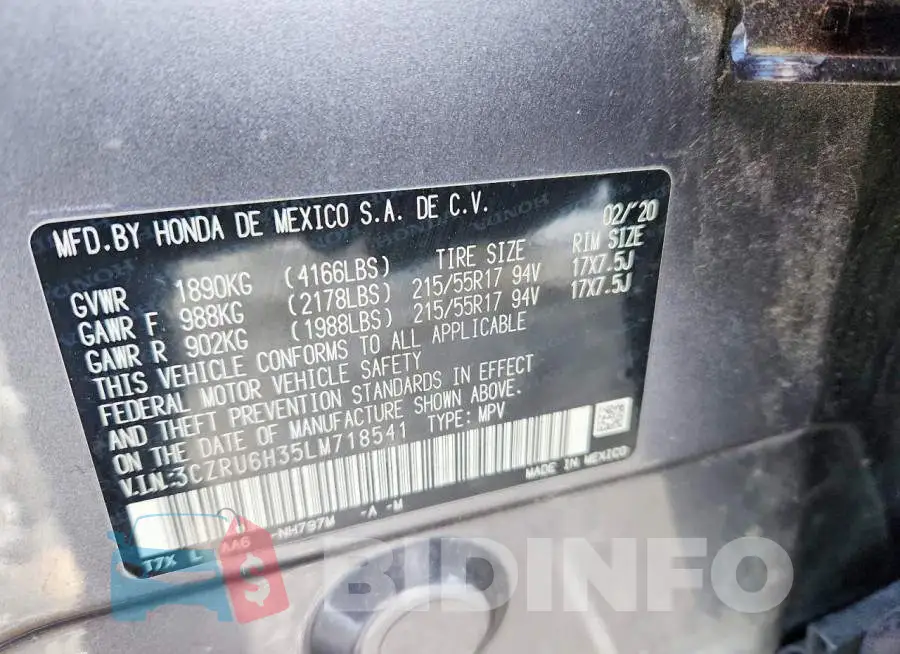 3CZRU6H35LM718541 Photo# 13