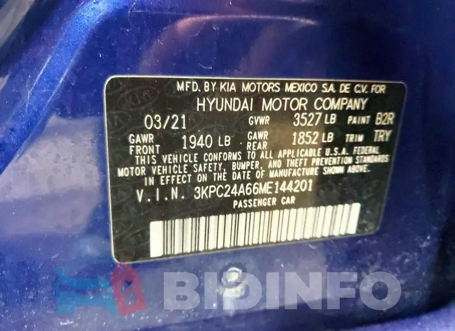 3KPC24A66ME144201 Photo# 12