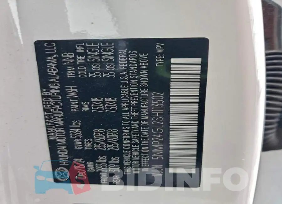 5NMP24GL2SH113502 Photo# 13