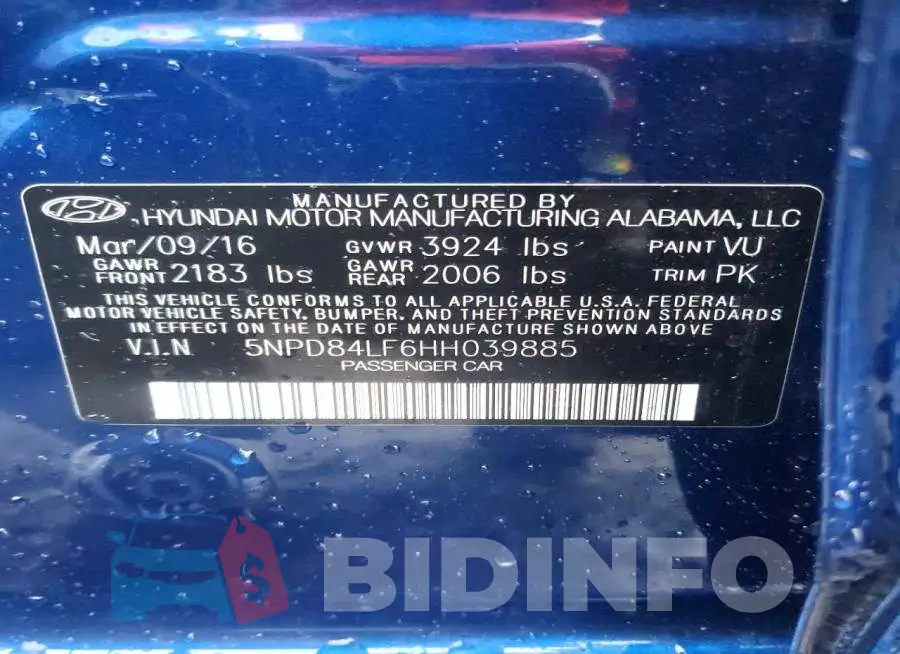 5NPD84LF6HH039885 Photo# 12