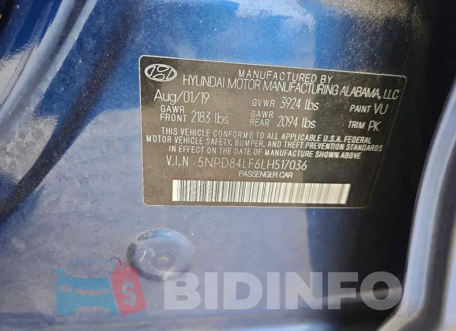 5NPD84LF6LH517036 Photo# 12