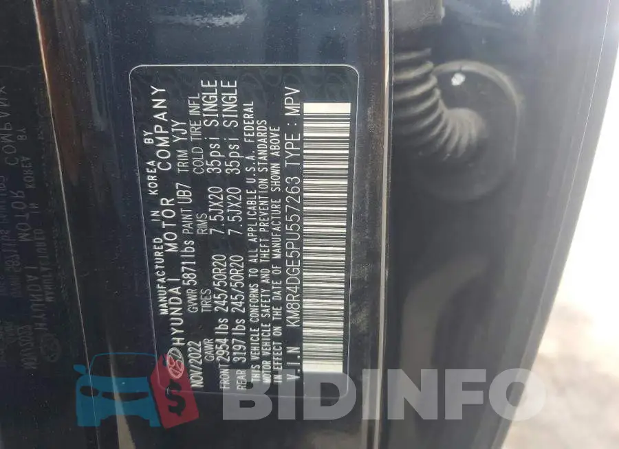 KM8R4DGE5PU557263 Photo# 14