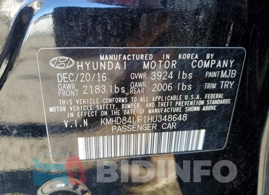 KMHD84LF1HU348648 Photo# 12