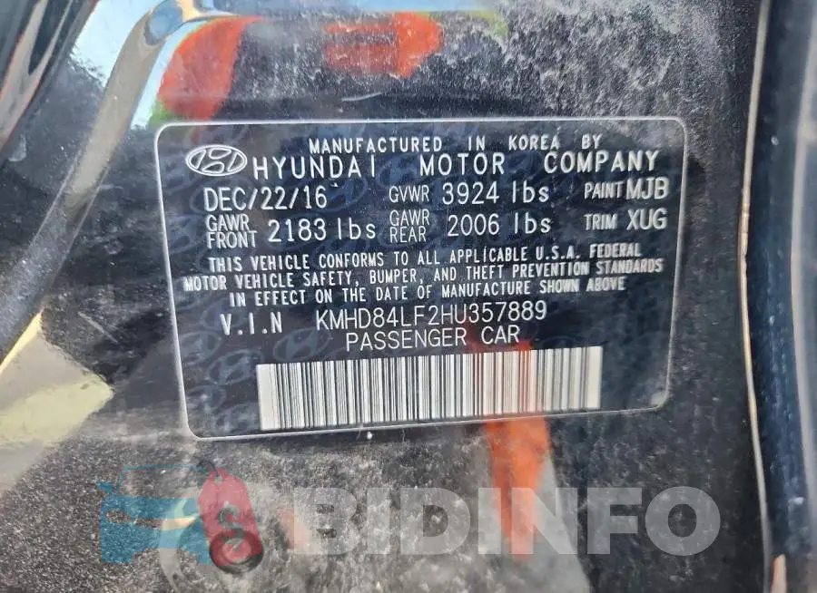 KMHD84LF2HU357889 Photo# 13