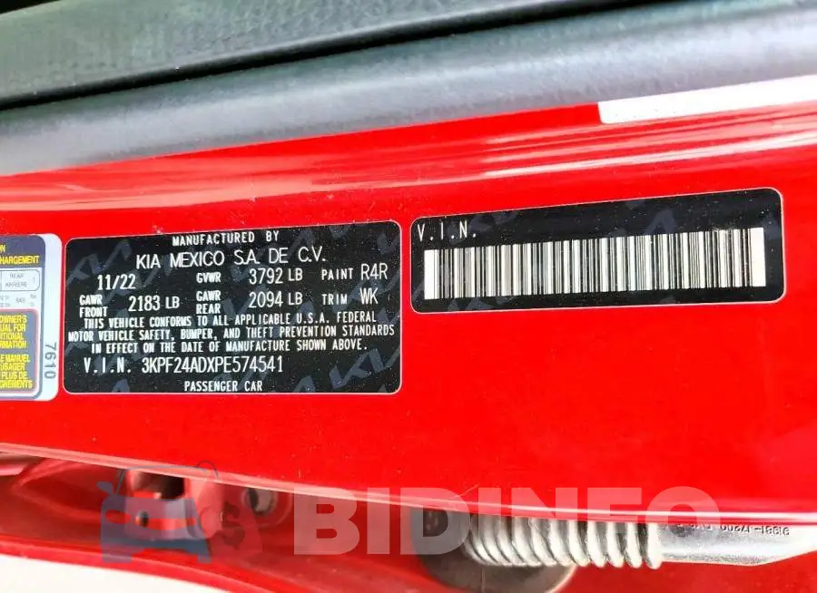 3KPF24ADXPE574541 Photo# 12