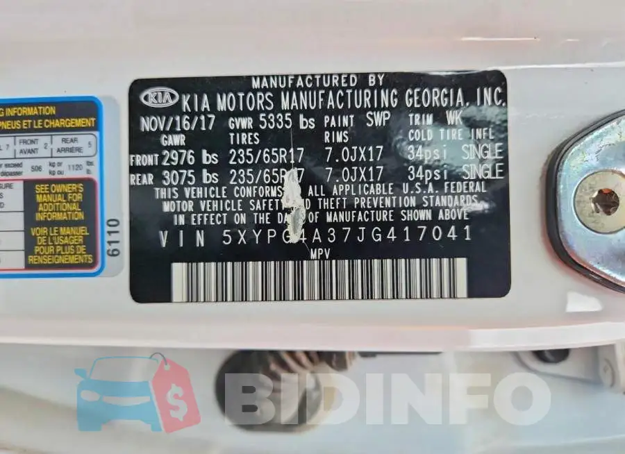5XYPG4A37JG417041 Photo# 14