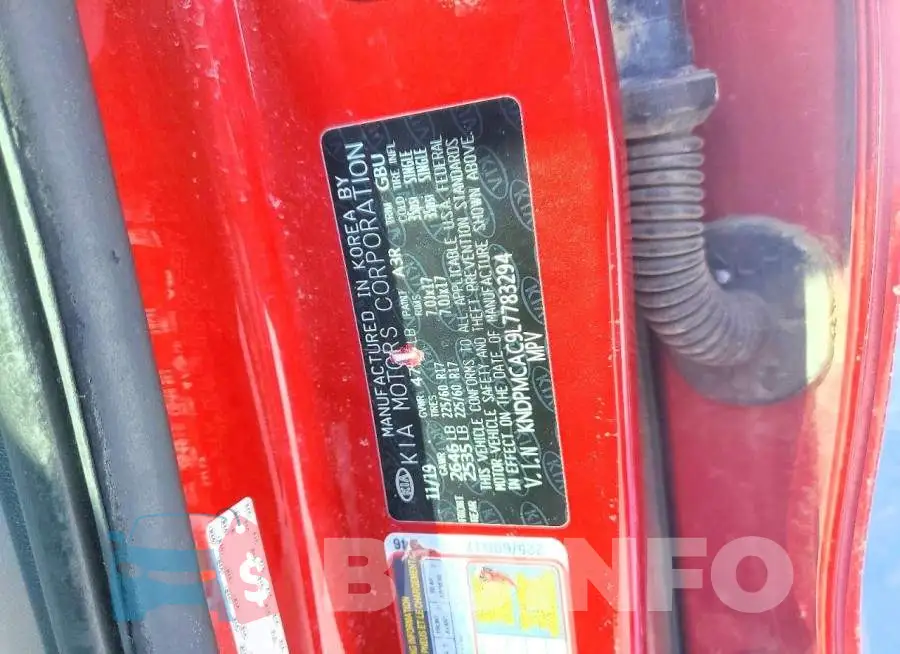 KNDPMCAC9L7783294 Photo# 13