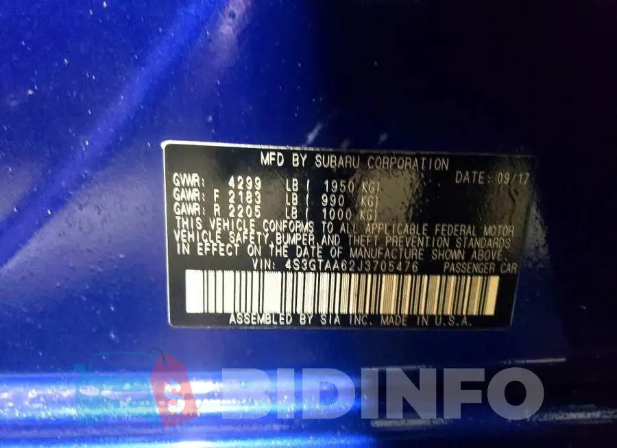 4S3GTAA62J3705476 Photo# 12