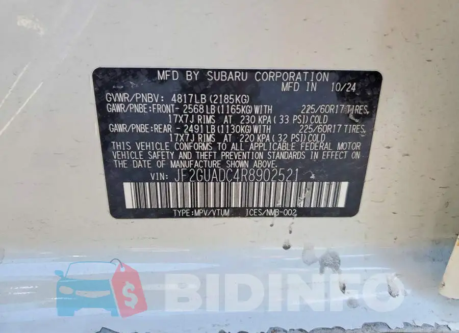 JF2GUADC4R8902521 Photo# 14