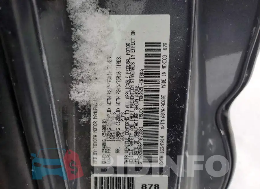 3TYRX5GN6PT073581 Photo# 13