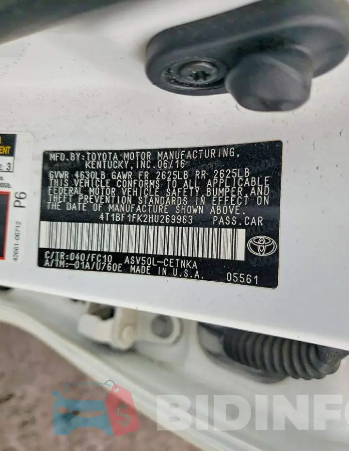 4T1BF1FK2HU269963 Photo# 12