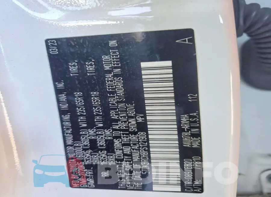 5TDKBRCH8PS121908 Photo# 14
