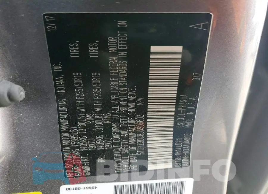 5TDXZ3DC8JS906602 Photo# 12