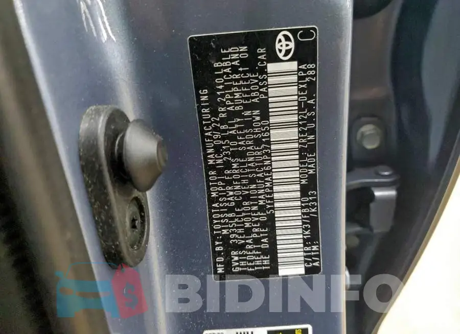 5YFEPMAE6NP371650 Photo# 12
