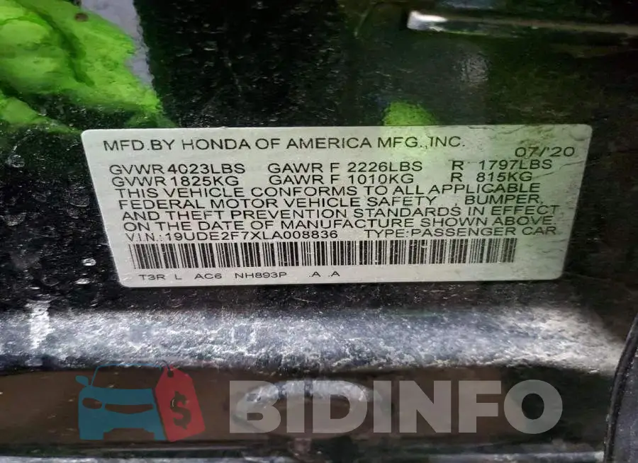 19UDE2F7XLA008836 Photo# 12