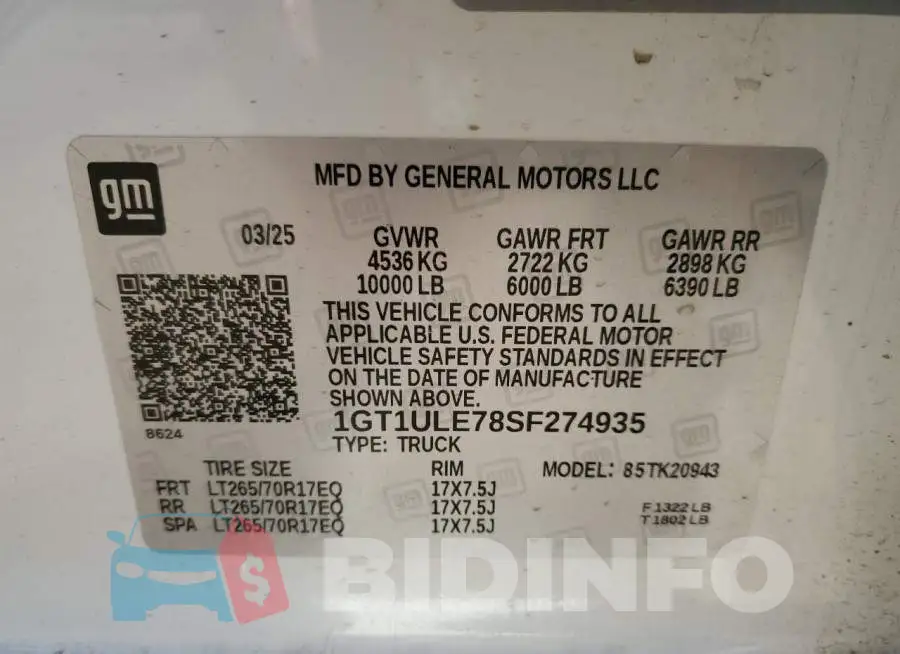 1GT1ULE78SF274935 Photo# 12